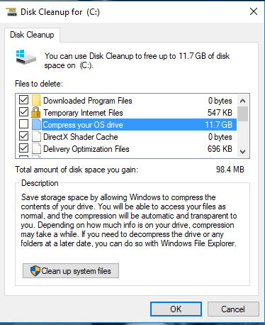 Disk Cleanup (compress OS drive) problem-os.png