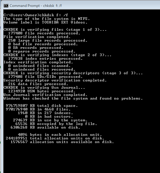 CHKDSK /F fails with An unspecified error occurred.-chkdsk-w7.png