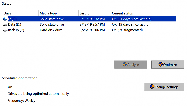 windows 10 ssd optimization