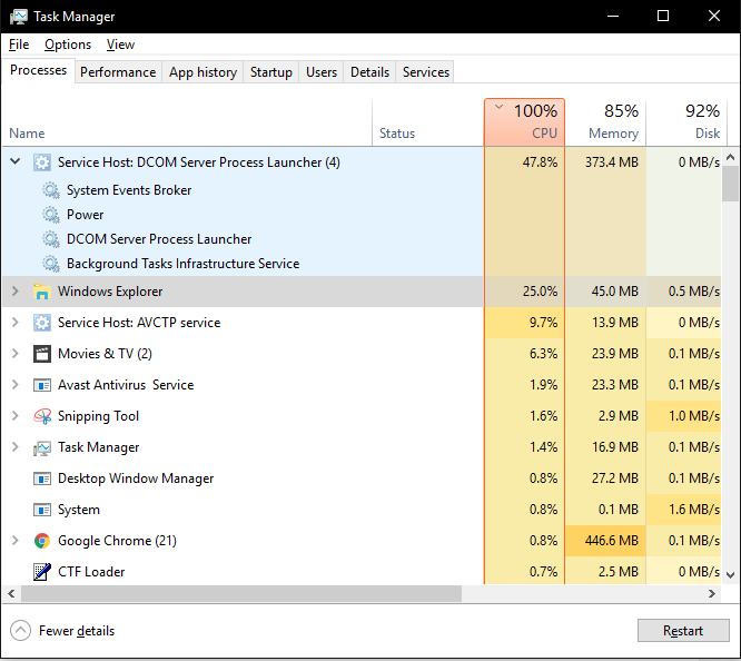 Service Host: DCOM Server Process Launcher High CPU Usage (100%)-captur3e.png