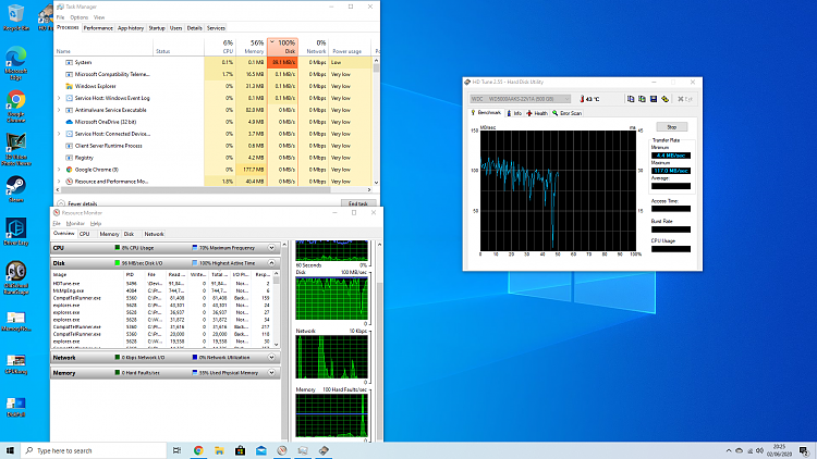 Nearly Maxed CPU, Memory, and Disk-hdtunehalfway.png