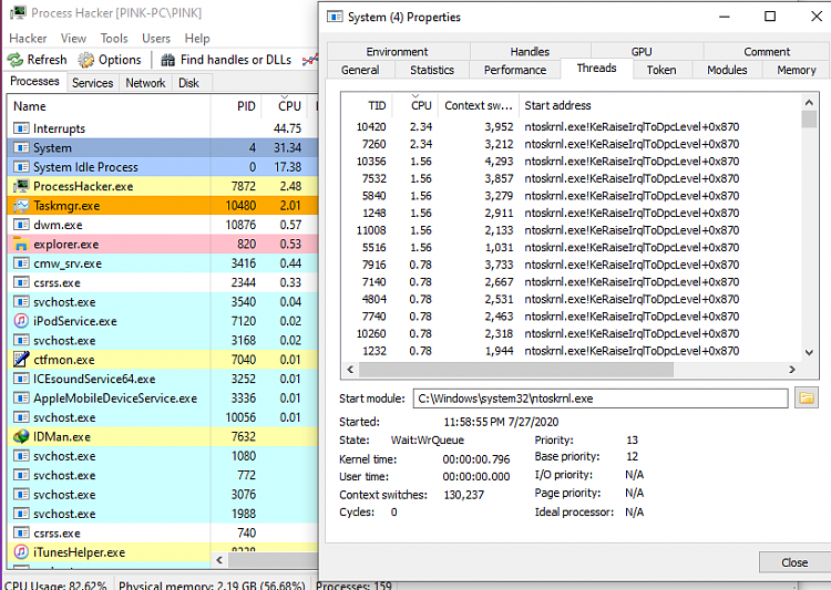 Процесс system грузит. Ntoskrnl. Ntoskrnl.exe.