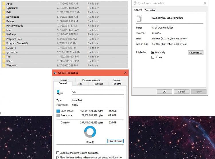 Unaccounted for Dell Laptop Hard Drive space on C: drive SSD Solved -  Windows 10 Forums