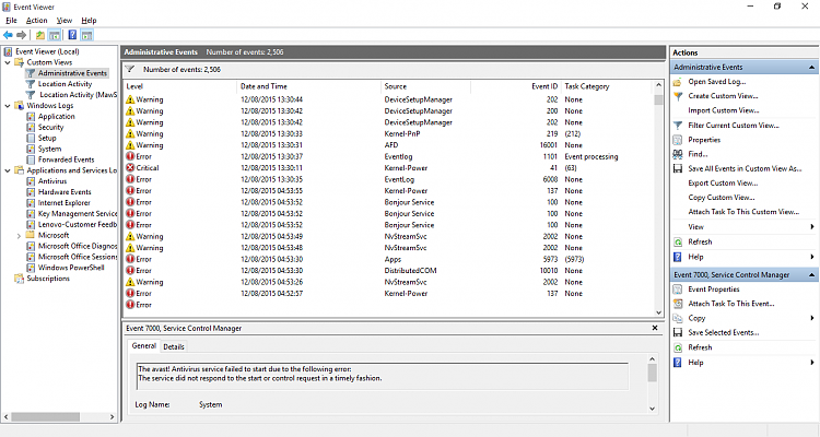 Tons of event viewer errors, warnings and criticals!-ev2.png