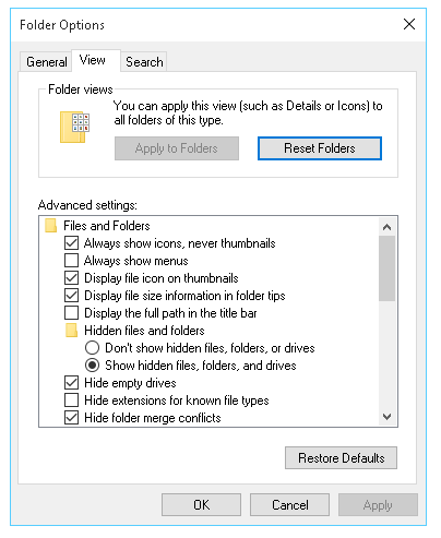 Reset folder view settings in Windows 10?-capture.png