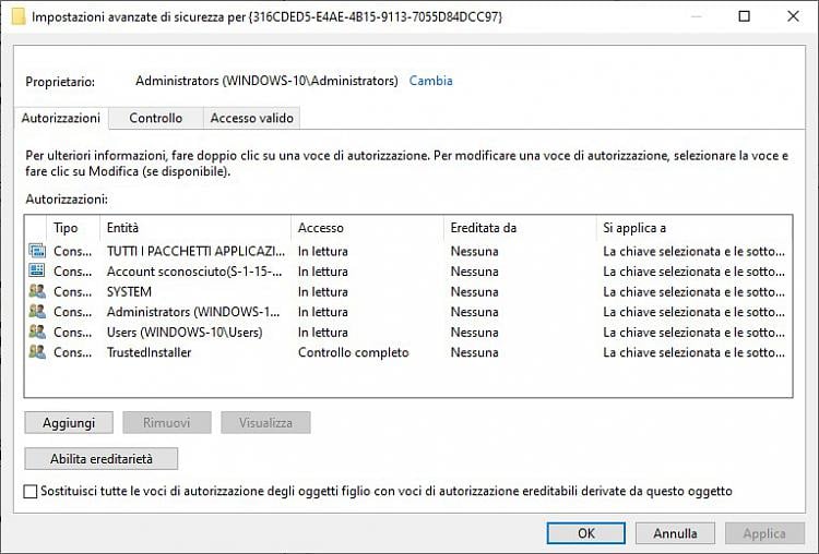 10016 Warnings CLSID {C2F03A3321F547FAB4BB156362A2F239}... Solved