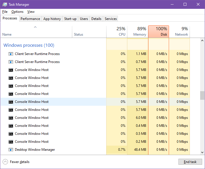 Why is there multiple console window host open in the background?-task-manager-multiple-console-window-host.png