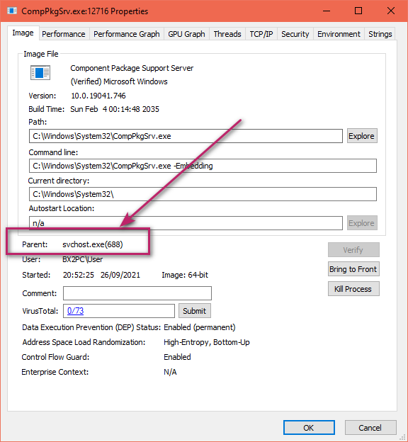 What is Component Package Support Server?-comppkgserv-process-explorer.png