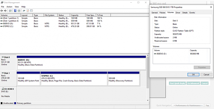windows 10 slow boot 970pro 512GB-disk-management.png