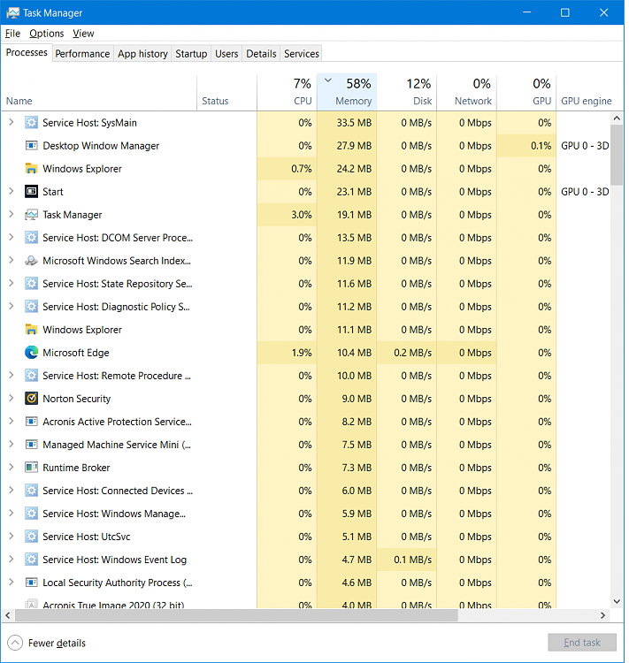 Task Manager - memory usage? Solved - Windows Forums