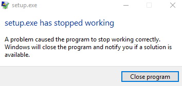 setup.exe has stopped working-eroare.jpg