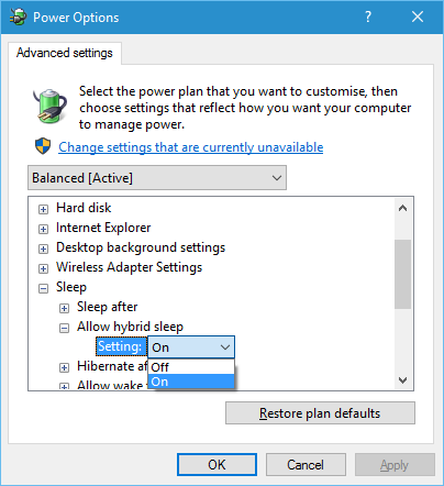 Vista Hybrid Sleep Enable