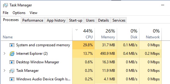 High CPU usage - System and Compressed Memory-ie-sucks.jpg