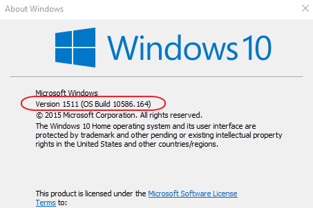 Poor Win 10 performance. Software takes a long time to start etc-win-10-version.jpg
