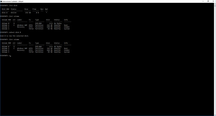 fat32 efi partition on OS disk and bootloader showing in bios-cmd-diskpart.png