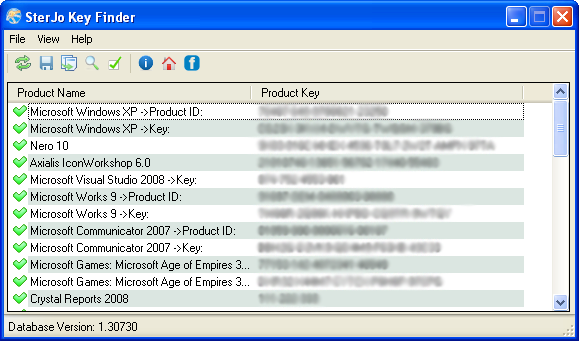 SterJo Key Finder - Recovers keys for software and games-scr_keyfinder.png