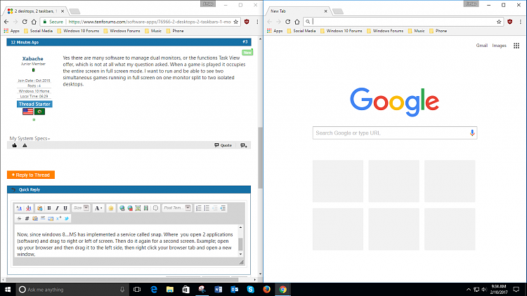 2 desktops, 2 taskbars, 1 monitor, full screen mode for each desktop-snap.png