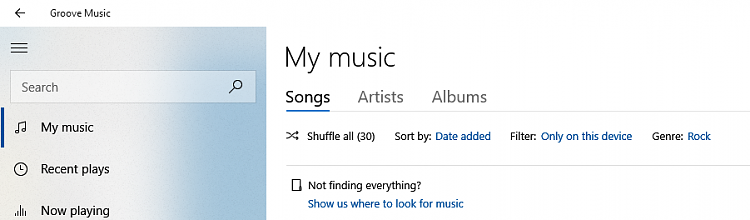 Alterative to windows media player-groove-music-shuffle-all.png