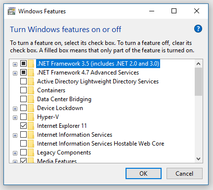 Cant install .net framework 3.5 on win10-turn-windows-features.png