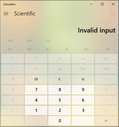 Windows calculator does not accept it's own copied text as input-invalid-input.png
