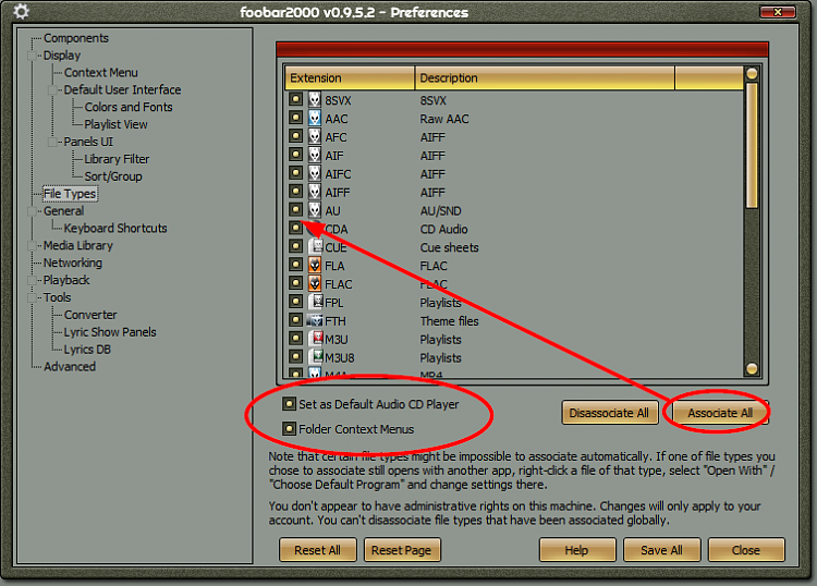 foobar2000 options missing from Window Explorer context menu-000222.png