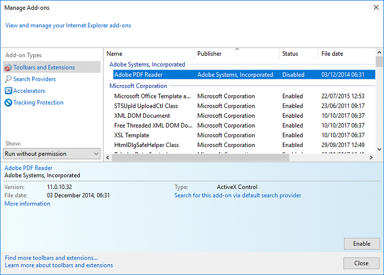 Unable to change Default Apps by File Type-ie-addons-run-without-permission-adobe-reader.png