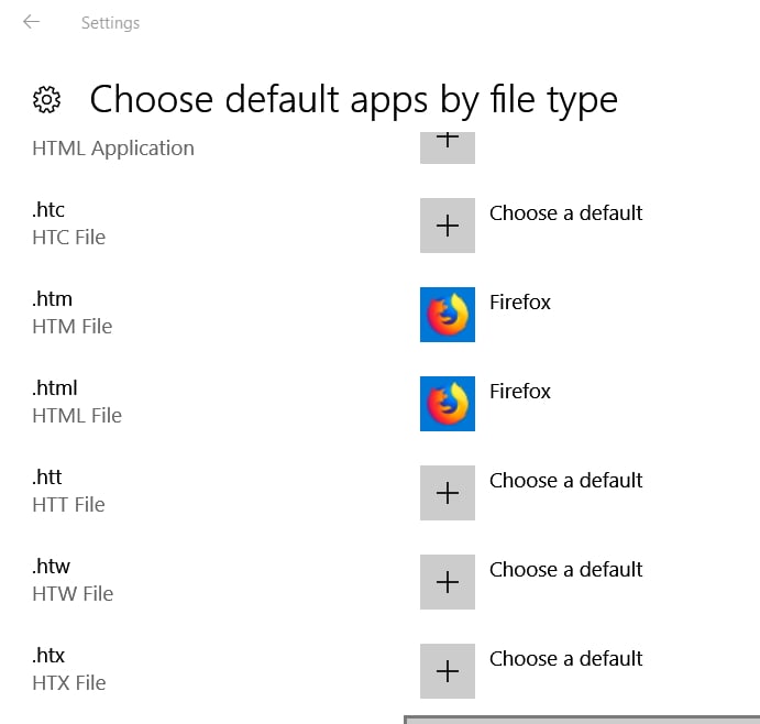 firefox not listed in default programs