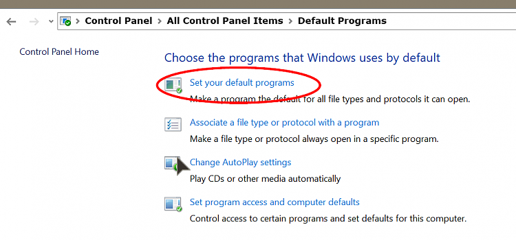firefox not listed in default programs