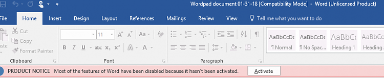 Wordpad wants to open with Word 2016 instead as a WordPad document-unlicensed-product.png