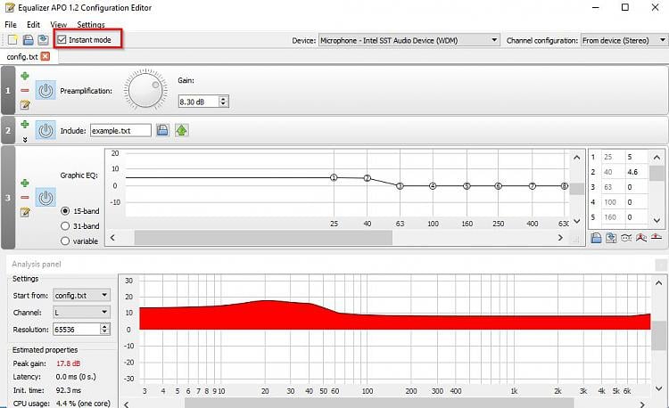 Peace equalizer interface