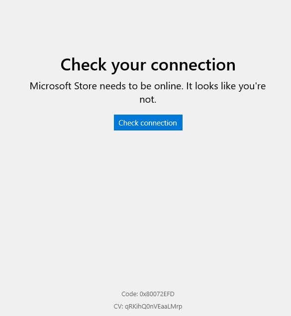 Windows 10 1809: Microsoft Store Can't Connect to the Internet-error1.png