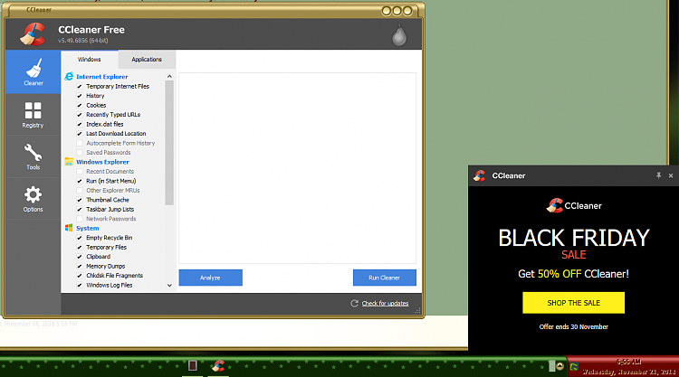CCleaner c5.49.6856 producing flyout ads for 'Black Friday'-001275.png