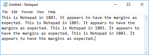 How can I get Notepad to show white margins on the top and sides?-notepad-1803.png