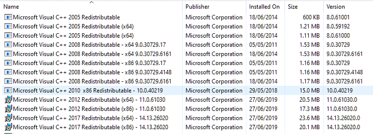 Microsoft Visual C 08 Sp1 And 10 Sp1 For Windows 10 Windows 10 Forums