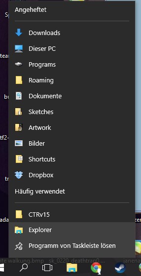 Can't open folders, which are pinned down to the taskbar (Explorer)-fast-access.jpg