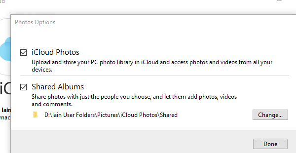 Icloud Windows App Not Showing Full Photos Options Won T