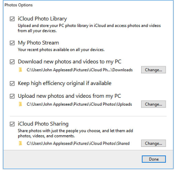 iCloud Windows app not showing full Photos options - won't download-ic2.png