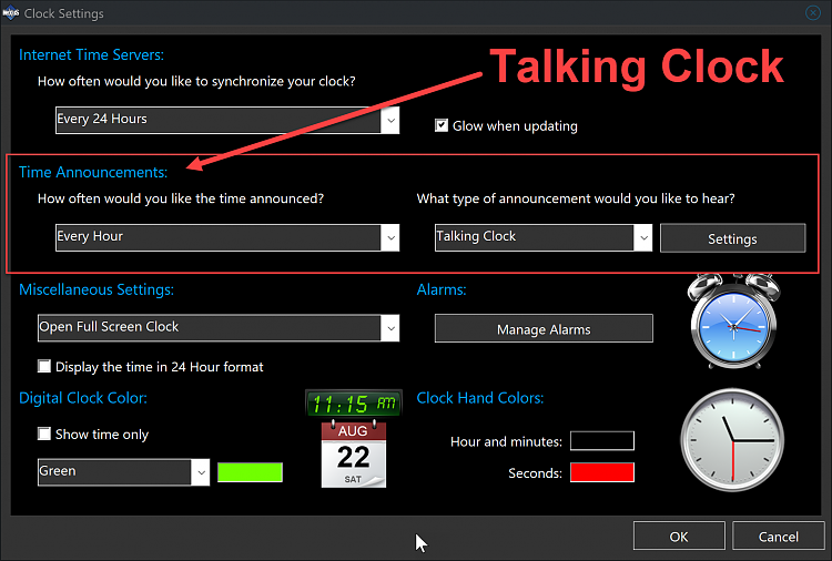 How do i turn off the Hourly Time Announcement?-image.png