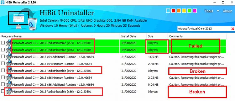 Microsoft Visual C++ 2013 Redistributable Package (x86) install fails-broken.jpg