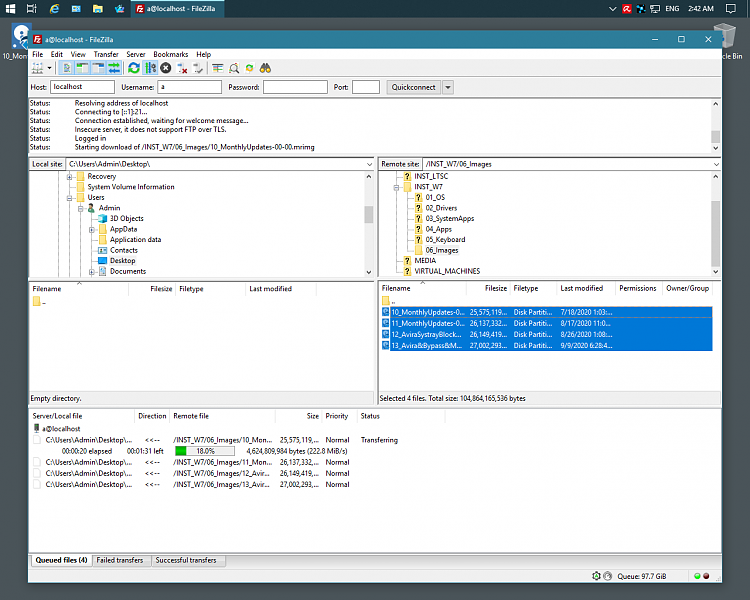 Filezilla  concurrent copying on same Host - Forget File Explorer-2.png