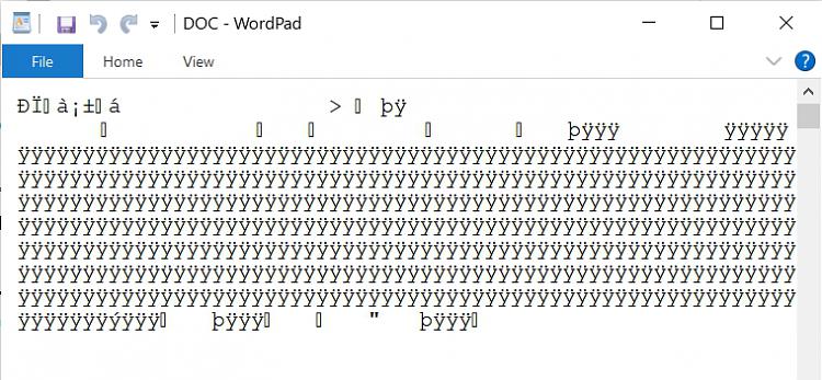 WordPad issue-junk-characters.jpg