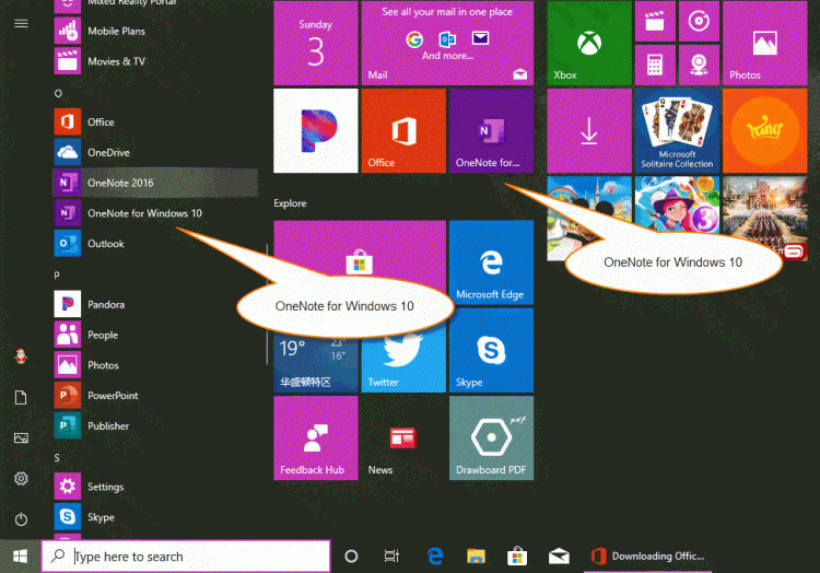 Default Onenote in start menu-win10-startmenu.gif