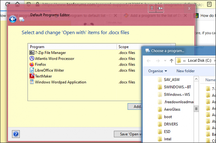 windows 10 add program to default apps list