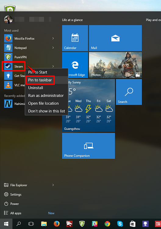 Cannot pin some shortcuts to taskbar Solved - Windows 10 Forums