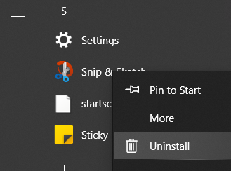 How uninstall Snip &amp; Sketch in Win10 Home b19042-1.png