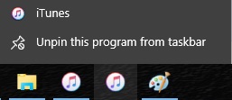 Taskbar creating duplicate of iTunes icon when I open it-2.jpg