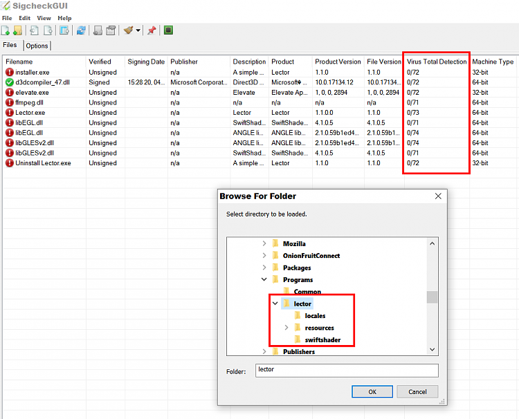 SERIOUS SECURITY QUESTION: Safest App to read PDF files?-sigcheckgui.png