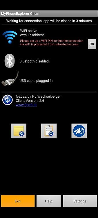 MyPhoneExplorer will not connect Android 12 cellphone (Bluetooth, USB)-mpe.jpg
