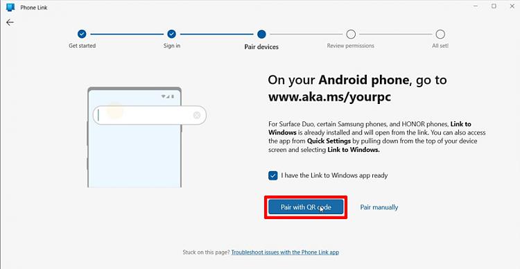 Link to Windows fails to generate QR code-3-phone-link.jpg