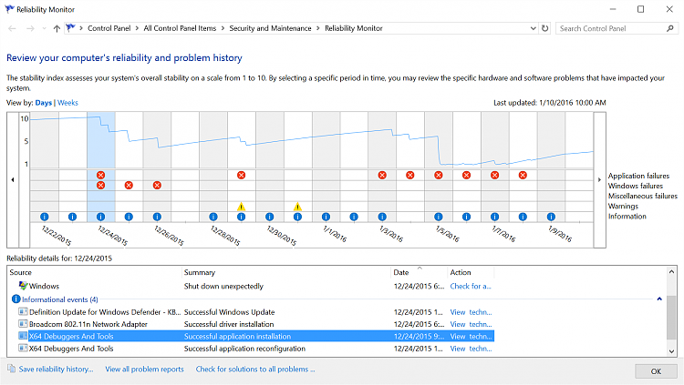 3rd Party Software - Self Installation-reliability-history.png